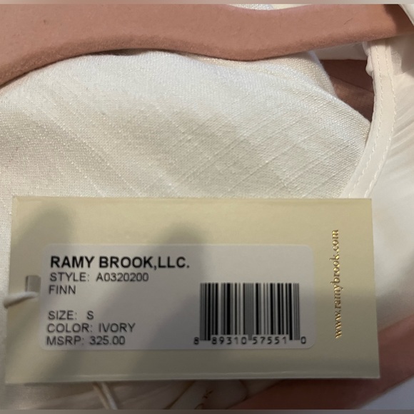 NWT RAMY BROOK Finn Blouse Top Ladder Lace Trim White Small - Picture 9 of 9